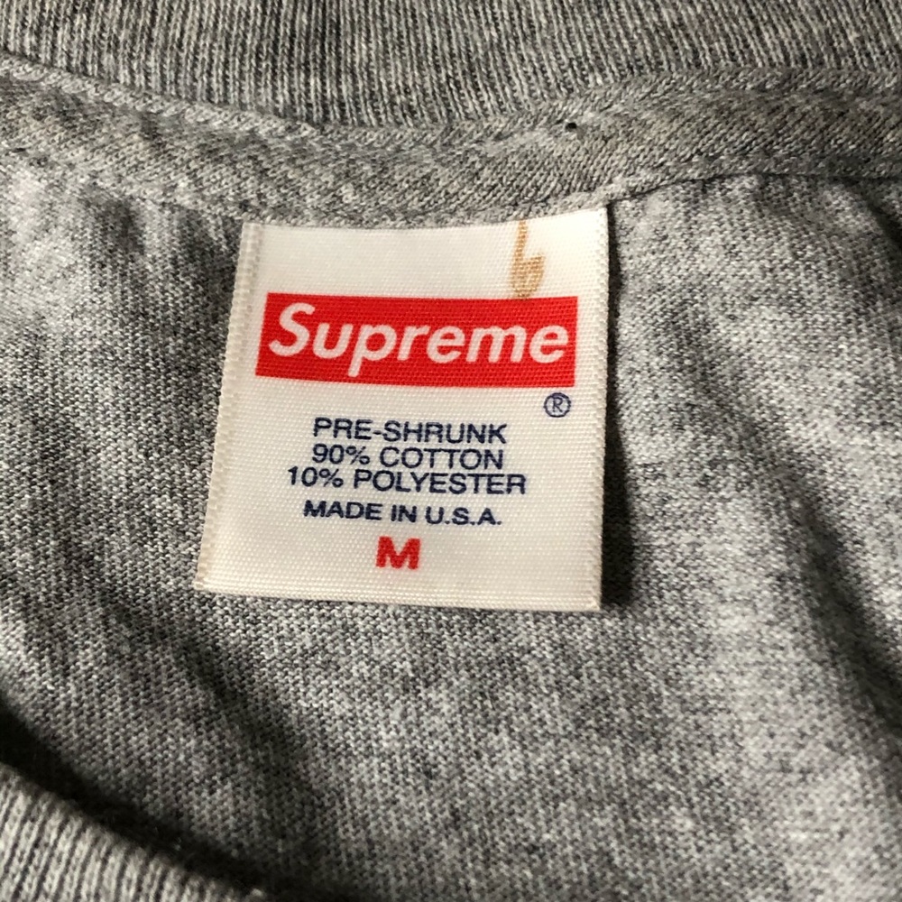 Supreme Gray Dinosaur Mens Medium Size T-Shirt - Picture 4 of 5